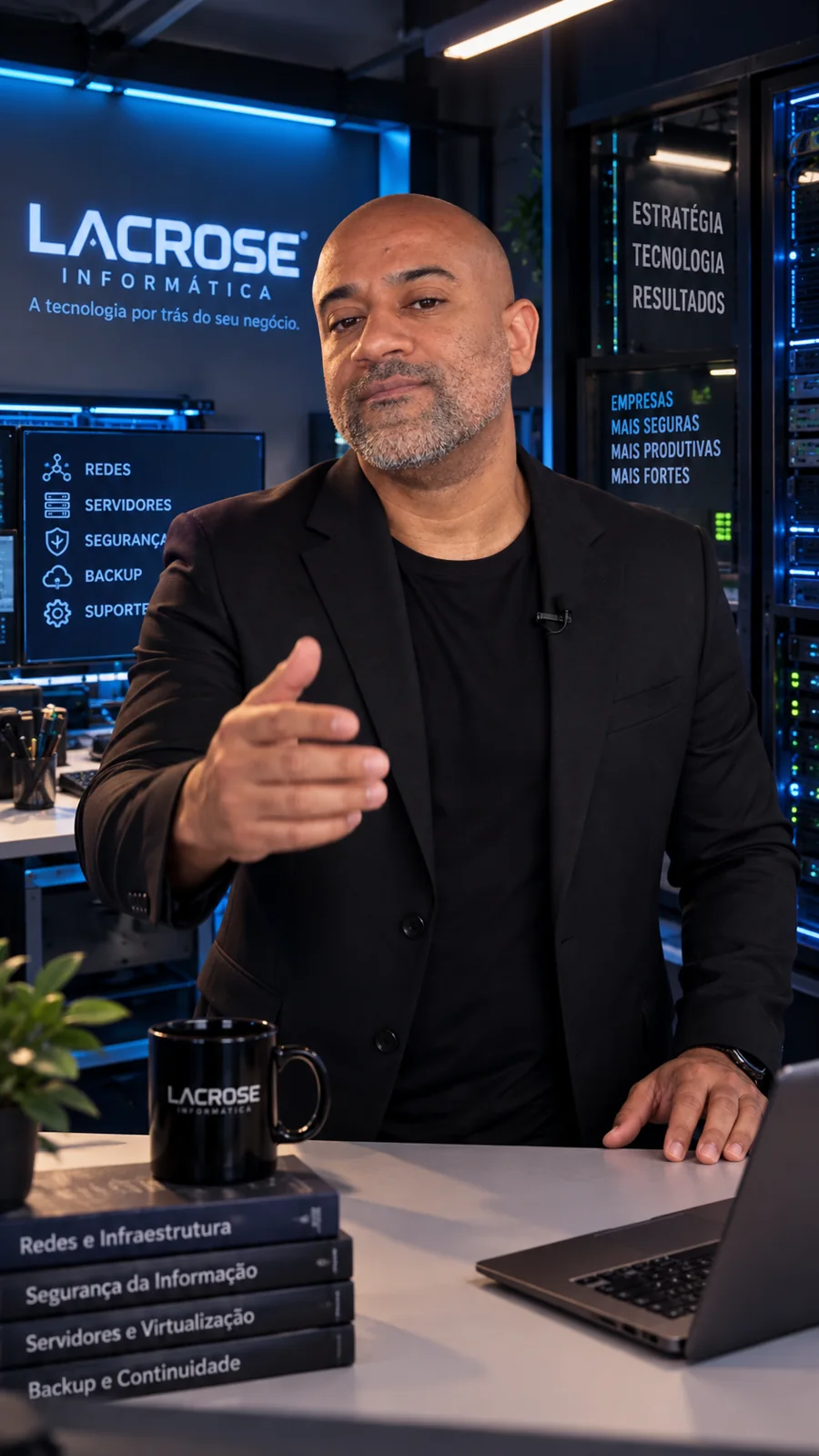 Igor Lacrose em composição visual de tecnologia